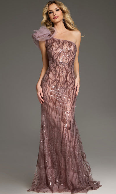 Jovani 40167 - Sequin Sheath Gown with Ruffle Accent Prom Dresses