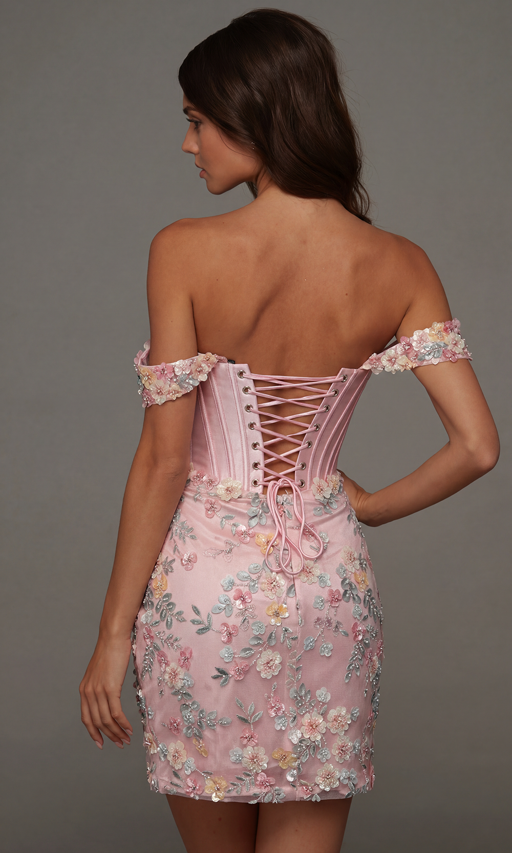 Alyce Paris 40175 - Floral Bodice Sweetheart Sheath Dress Prom Dresses in Pink  