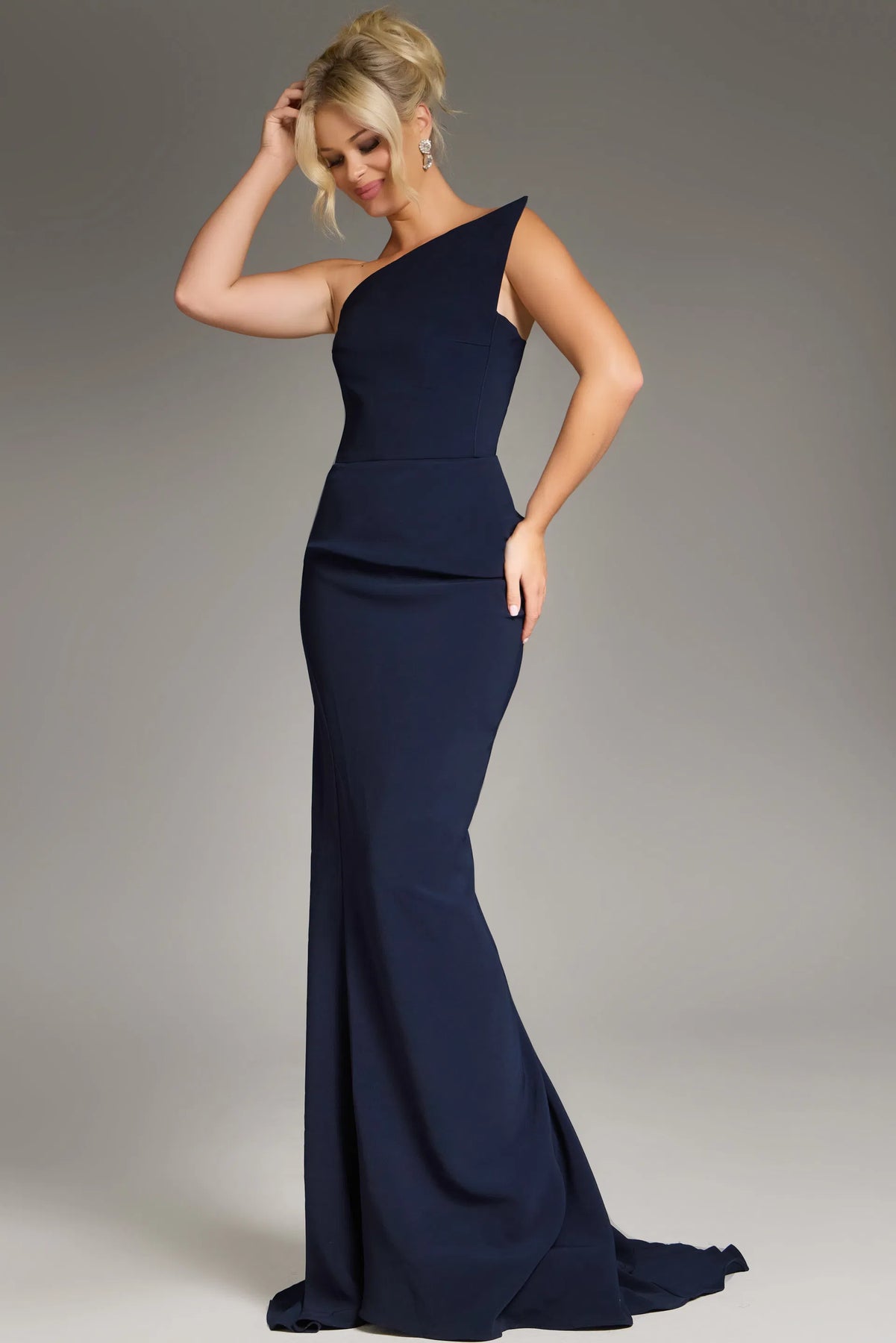 Jovani 40301 - Strapless One Shoulder Evening Dress
