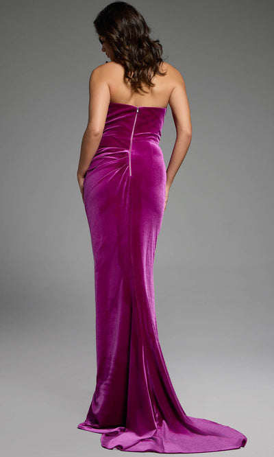 Jovani 40307 - Elegant Velvet Strapless Evening Gown Prom Dresses