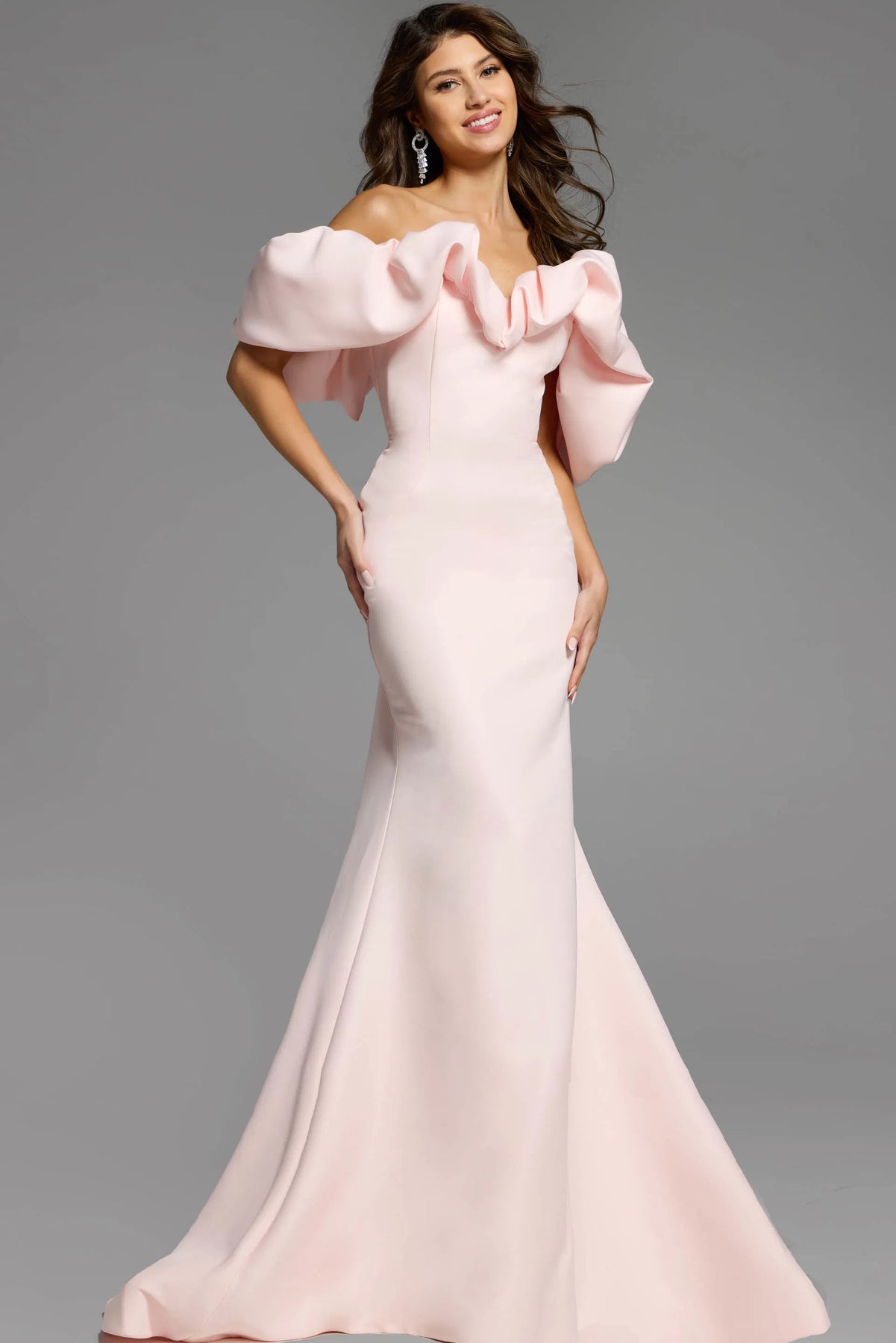 Jovani 40596 - Ruffle Mermaid Evening Gown