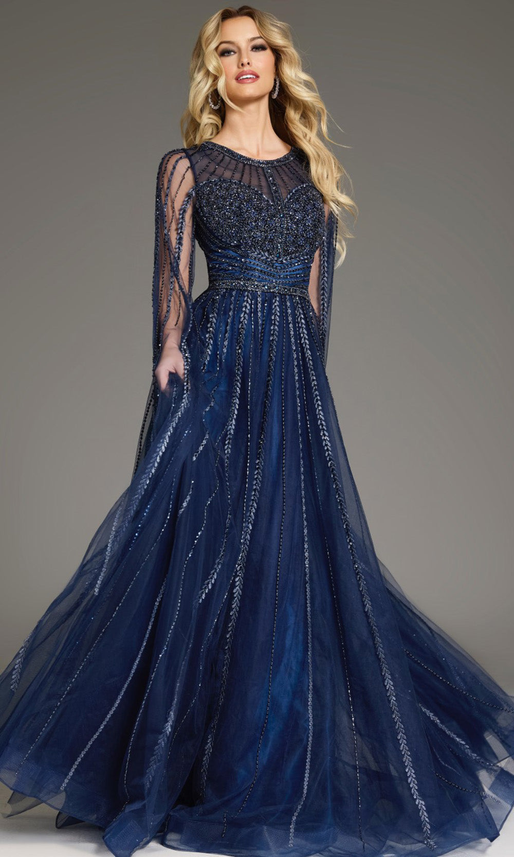 Jovani 40629 - Embellished Bodice Illusion Neck Gown Prom Dresses