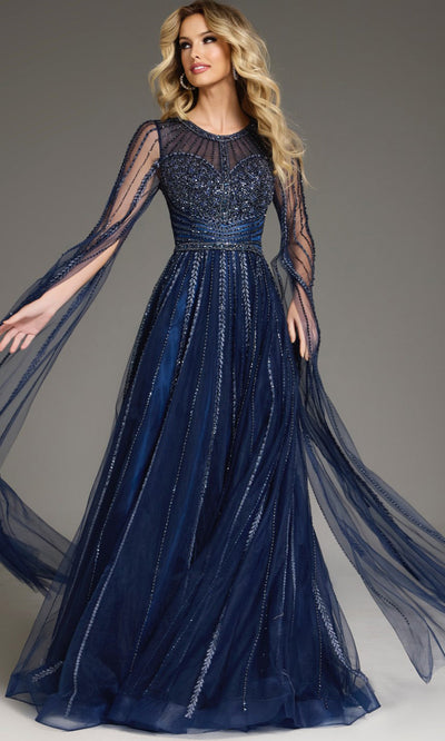 Jovani 40629 - Embellished Bodice Illusion Neck Gown Prom Dresses
