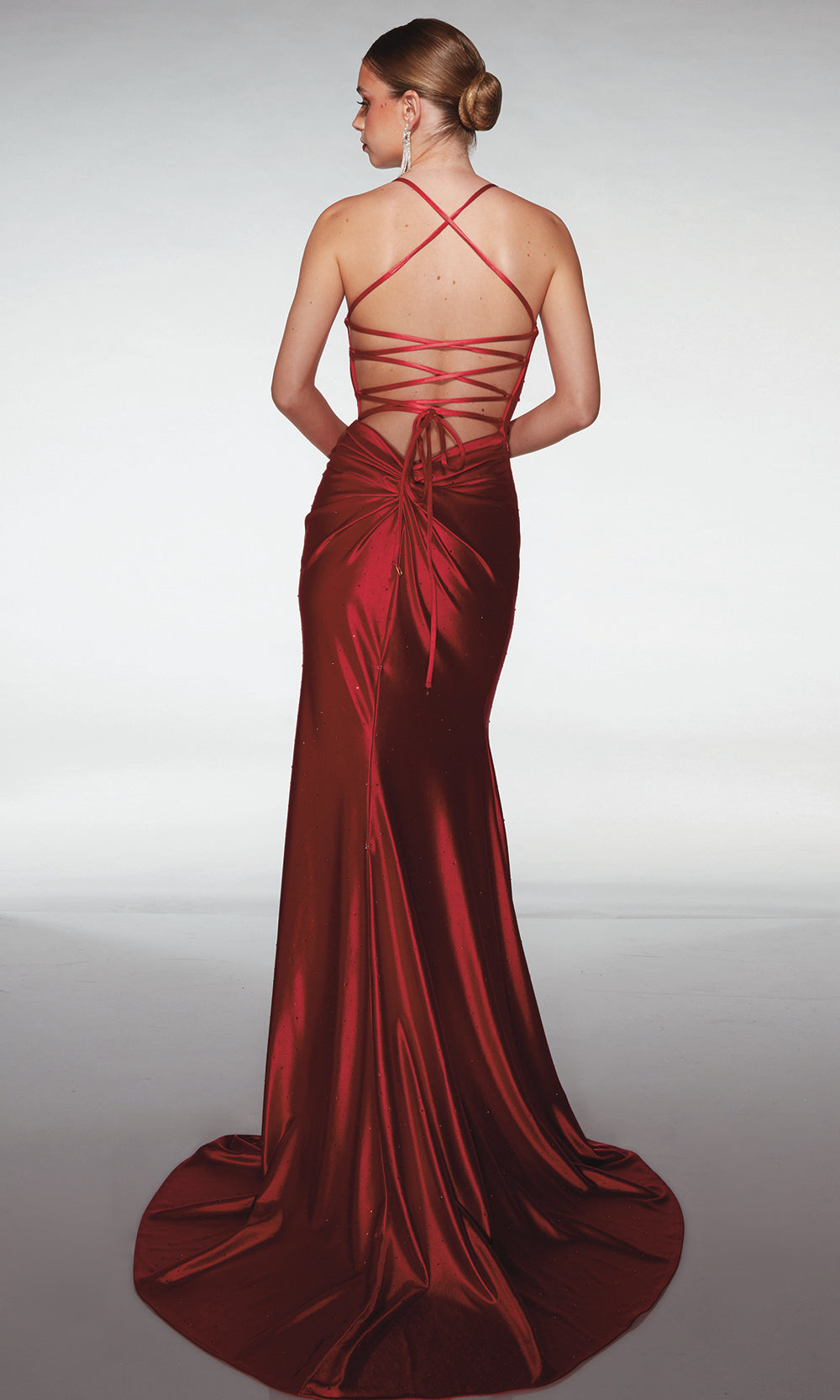 Aerie Couture 406 - Plunge Gown with Lace Up Back Prom Dresses