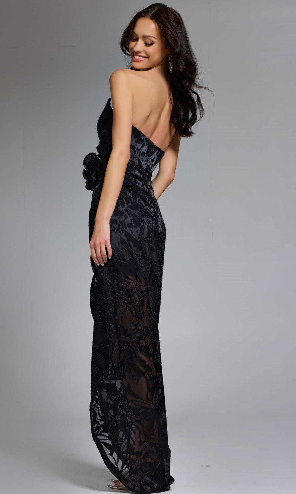 Jovani 40706 - Ruched Sweetheart Gown with Slit