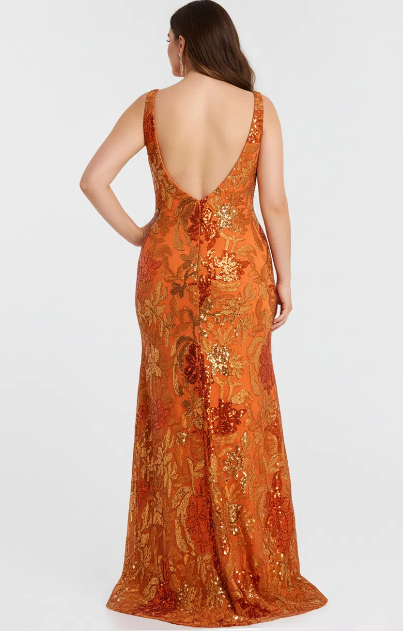 Jovani 40757 - Sequin V-Neck Prom Dress