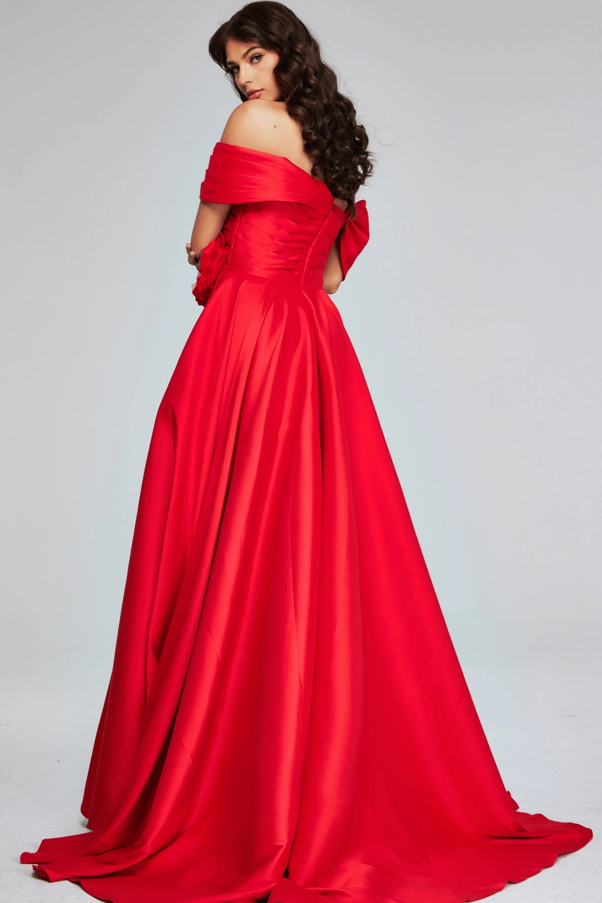 Jovani 40832 - Off Shoulder Evening Gown with Slit