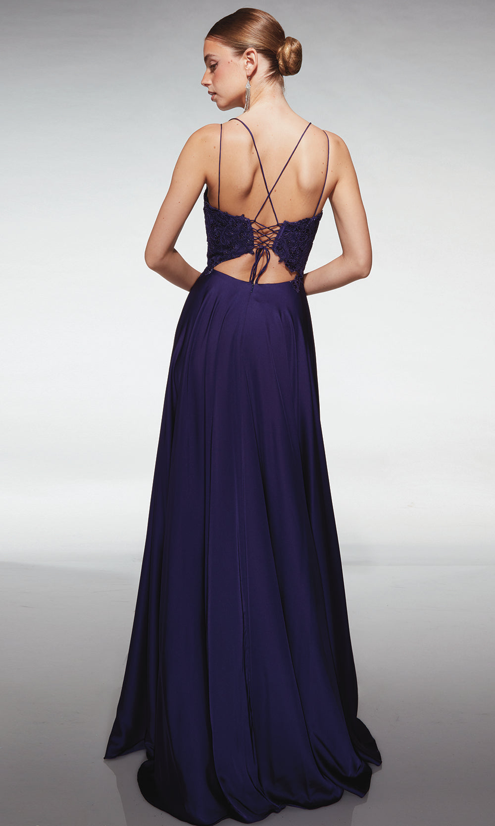 aerie backless dress Couture 409 - Long Satin Chiffon/Lace A-line shimmer fabric Colors:Wine fit:True Plus Size Victoria Maxi