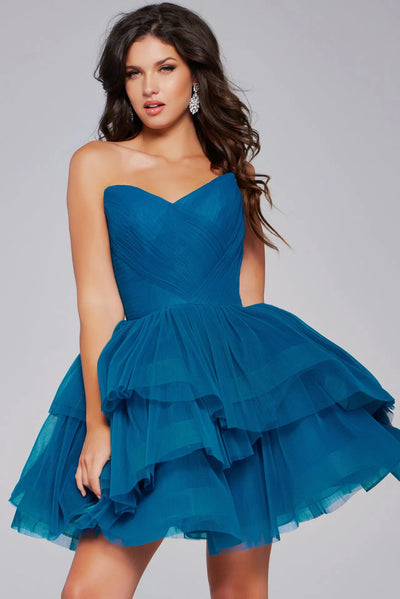 Jovani 41054 - Strapless Fit and Flare Cocktail Dress