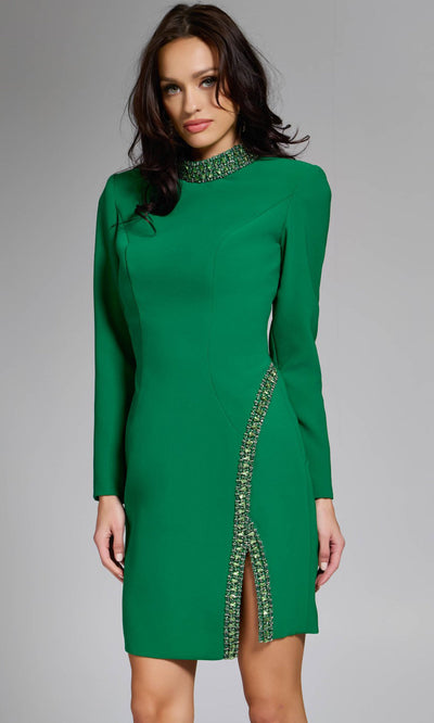Jovani 42008 - High Neck Sheath Cocktail Dress Cocktail Dresses