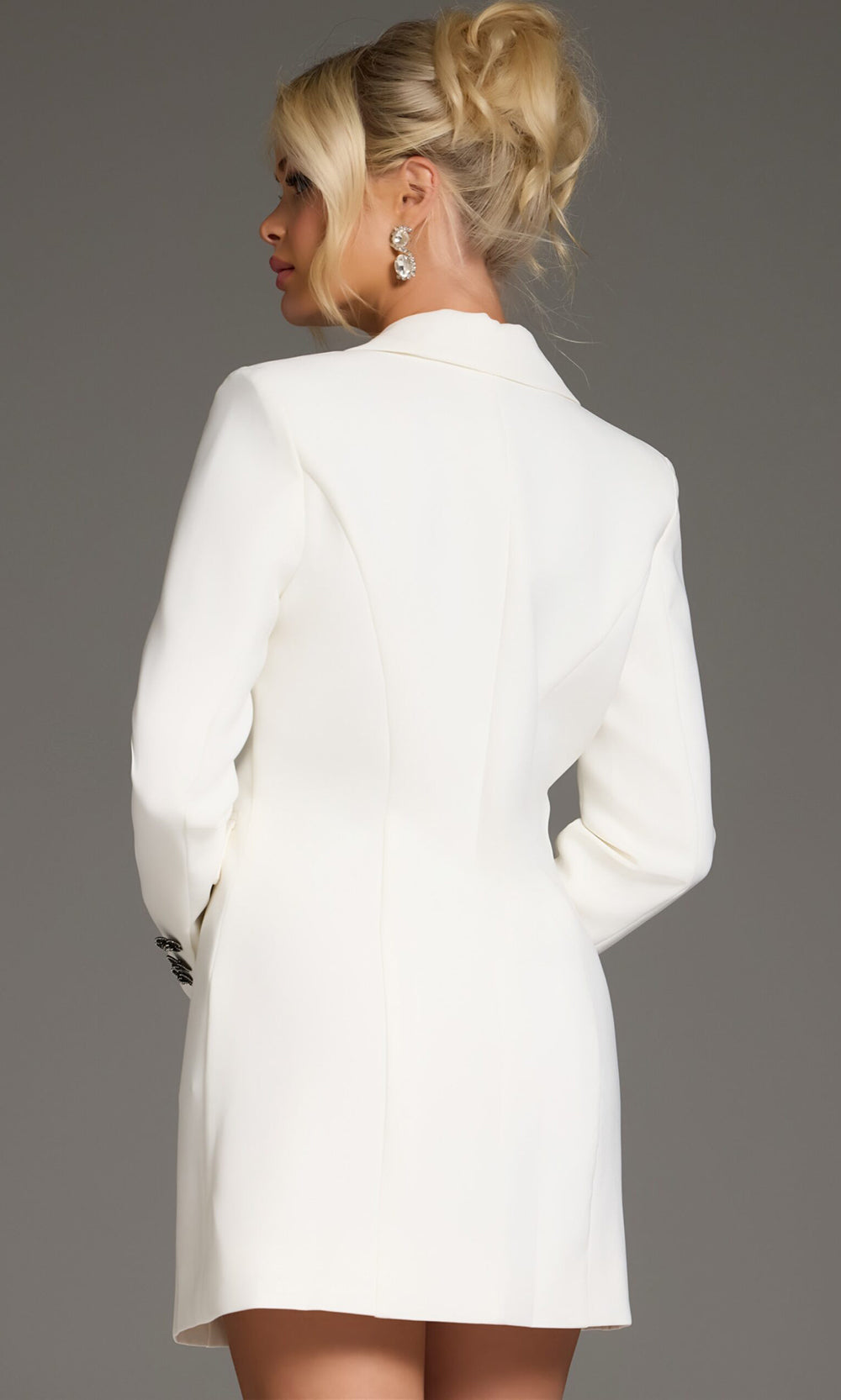 Jovani 42124 - Contrast Collar Blazer Short Dress