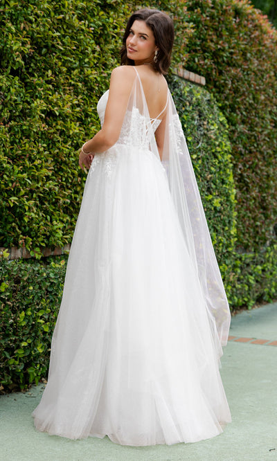 Cinderella Couture 4217 - Sleeveless Illusion Corset Gown with Slit Cinderella Couture 4217 - Sleeveless Illusion Corset Gown with Slit