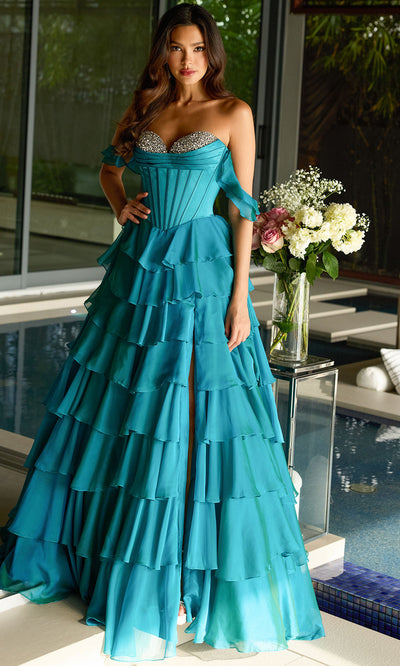 Ava Presley 42213 - Tiered Sweetheart Evening Gown Ball Gowns