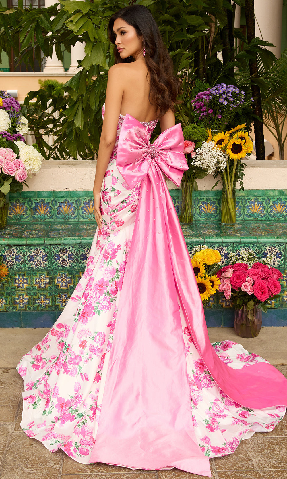 Ava Presley 42244 - Floral Strapless Mermaid Evening DressProm Dresses