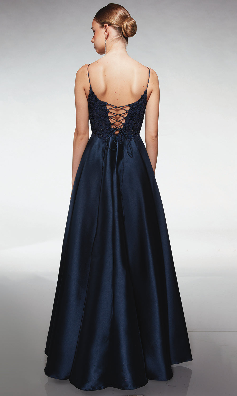 Aerie Couture 422 - Long Mikado/Lace A-line Dress