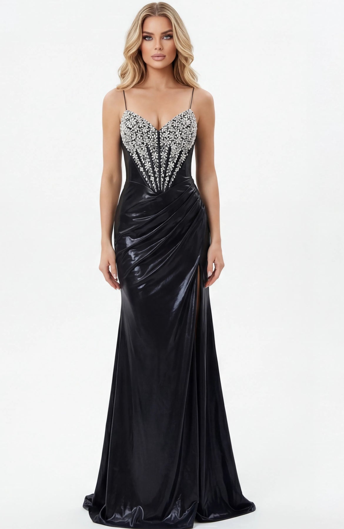 Jovani 42336 - Embellished Bustier Prom Dress