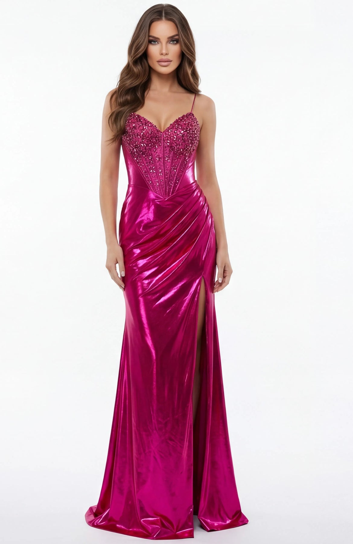 Jovani 42336 - Embellished Bustier Prom Dress