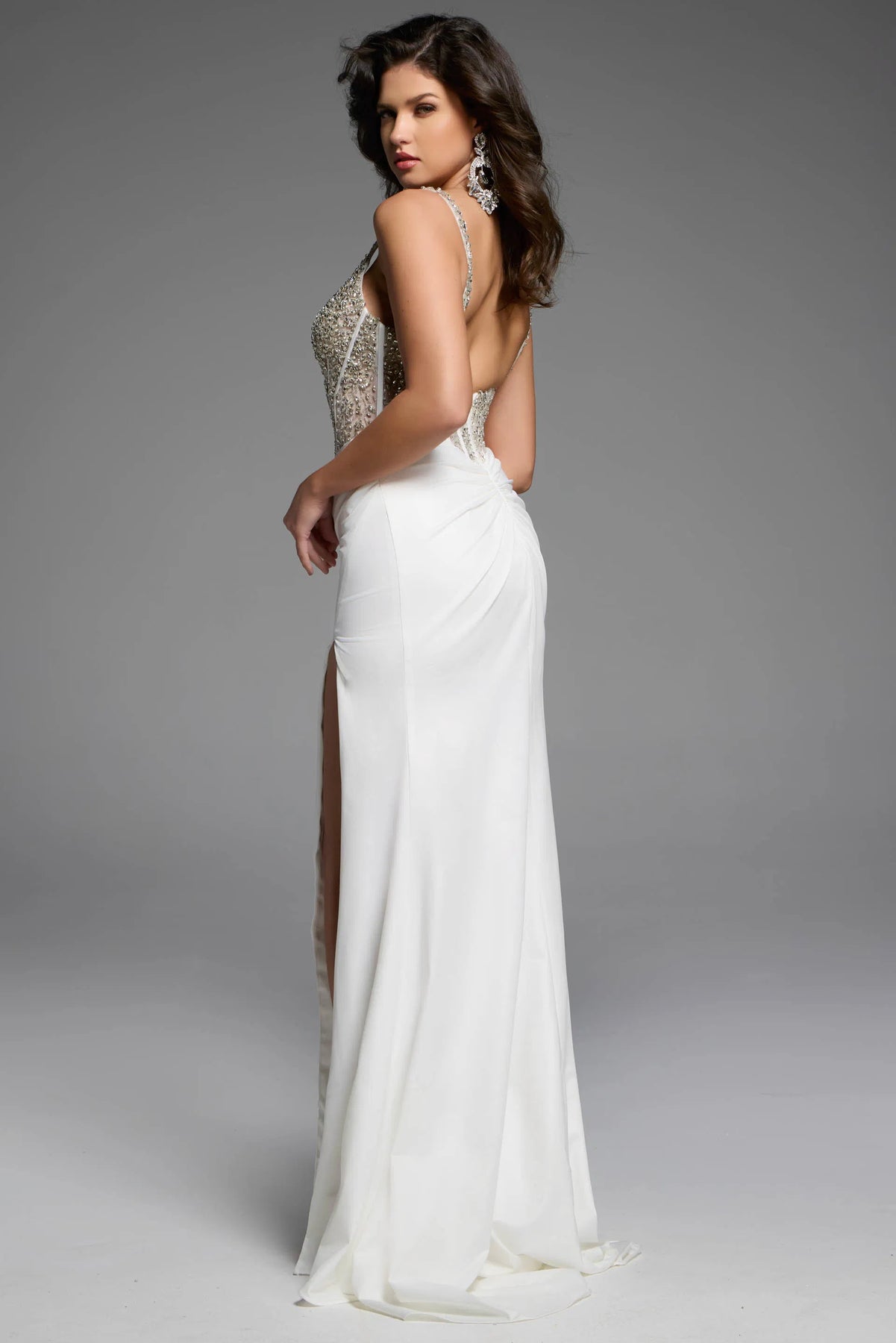 Jovani 42343 - Sleeveless Beaded Prom Dress