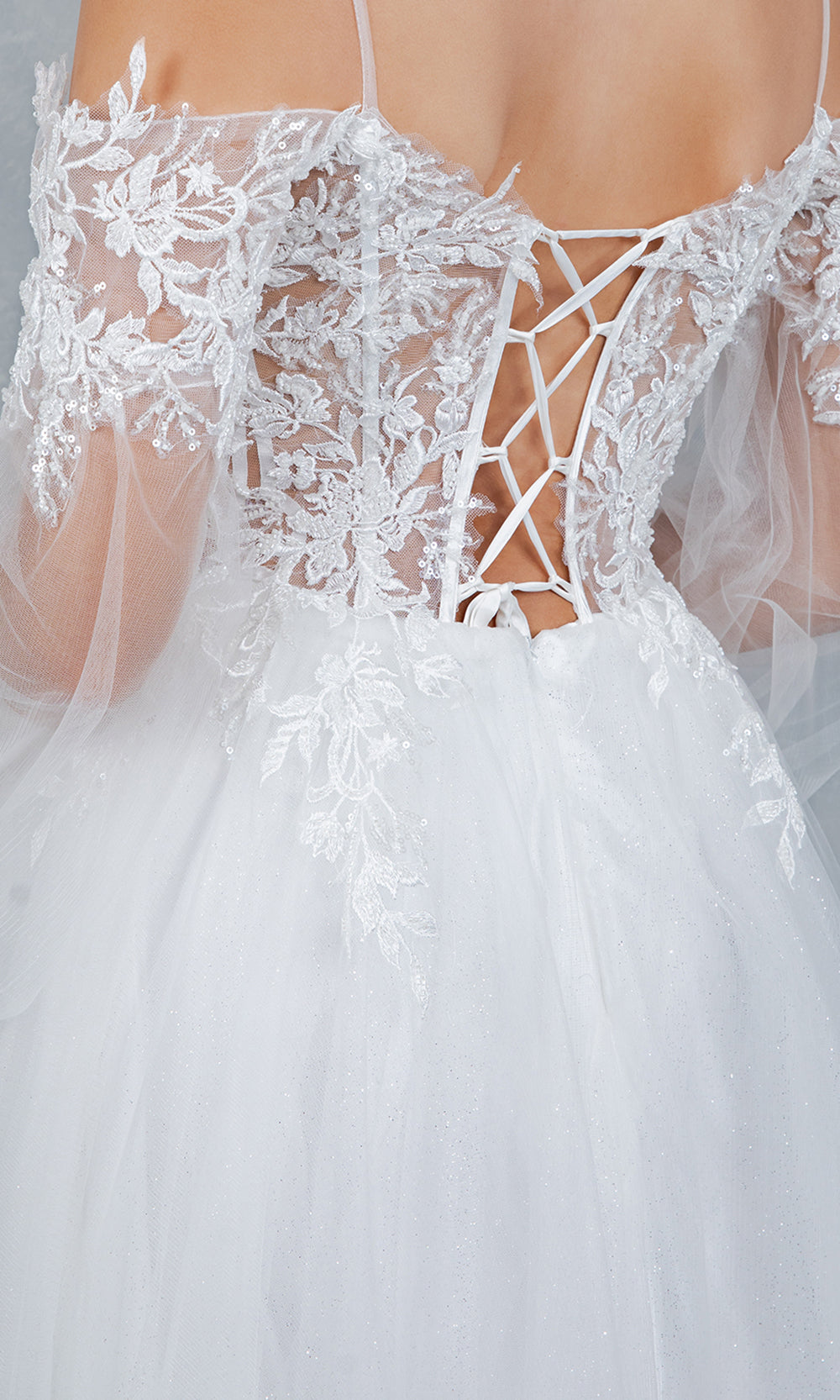 Cinderella Couture 4234 - Embroidered Corset Layered A-Line Gown Bridal Dresses