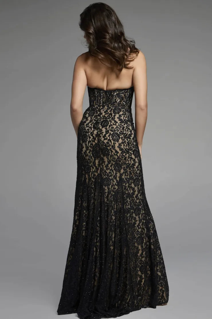 Jovani 42724 - Plunging Halter Prom Dress with Slit