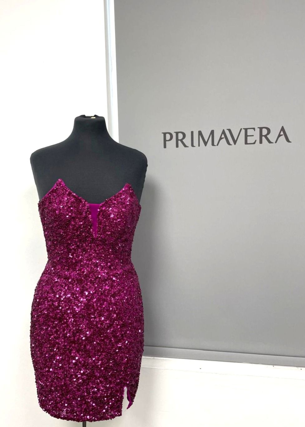 Primavera Couture 4291 - Sweetheart Slit Cocktail Dress