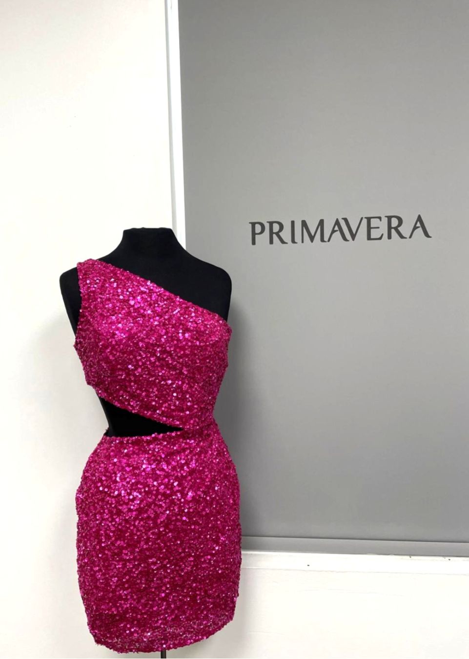 Primavera Couture 4293 - Side Keyhole Sequin Cocktail Dress