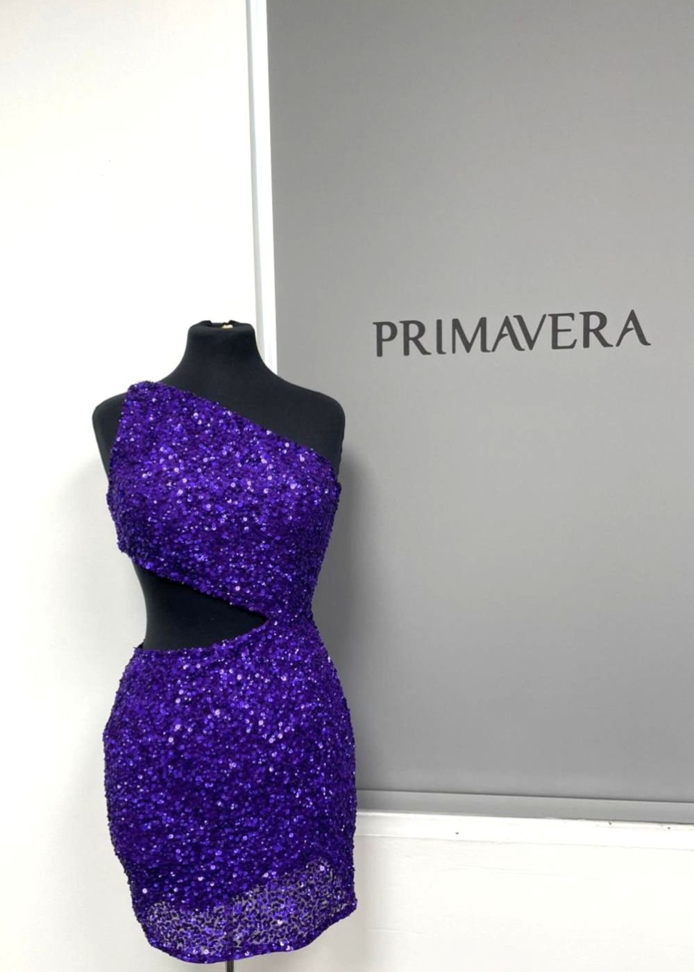 Primavera Couture 4293 - Side Keyhole Sequin Cocktail Dress