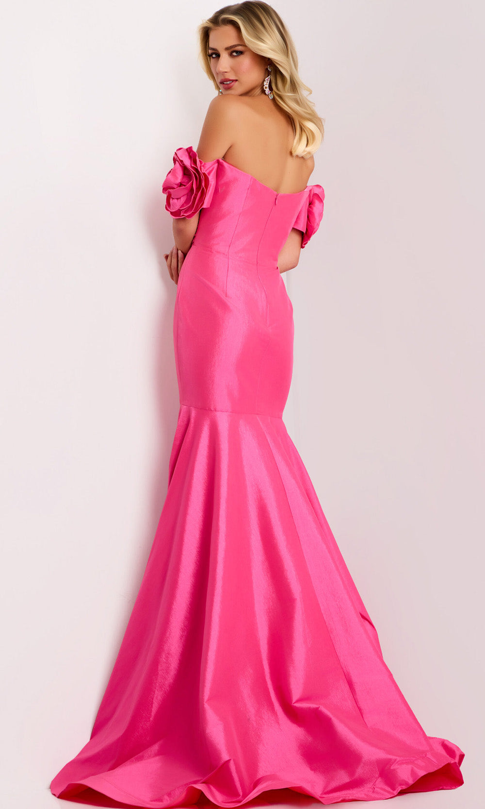 Jovani 43015 - Floral Sleeve Trumpet Long Gown