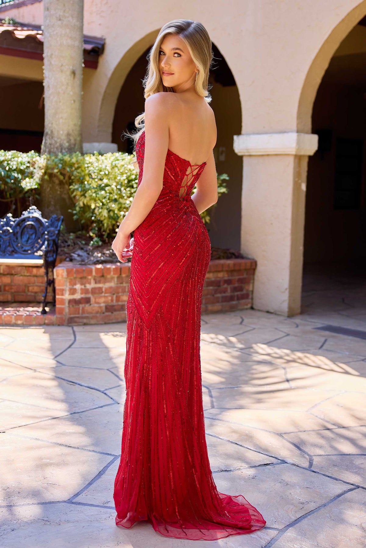 Primavera Couture 4309 - Strapless Cutout Prom Dress