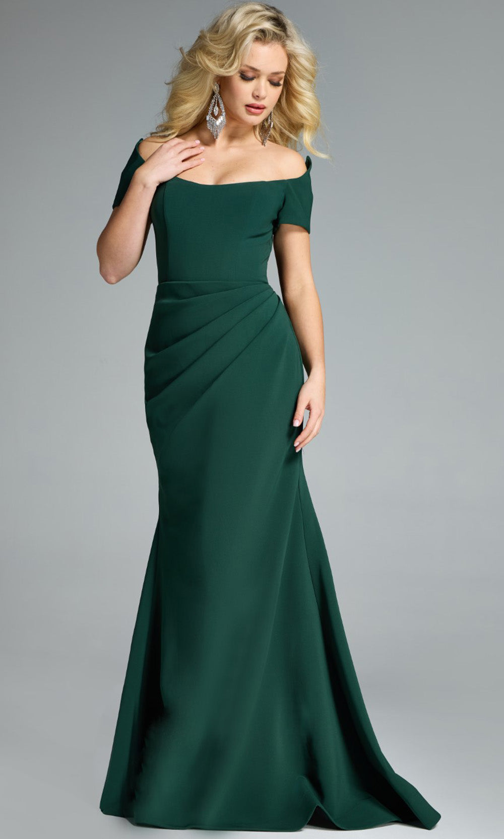Jovani 43370 - Mermaid Short Sleeve Evening Gown Prom Dresses