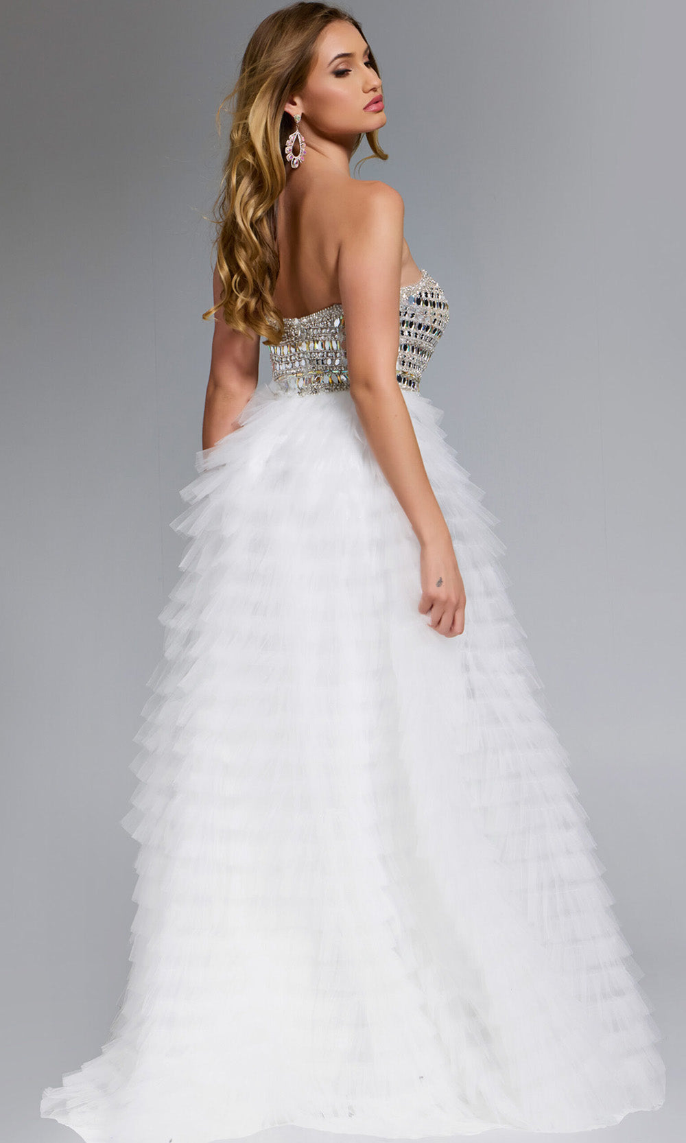Jovani 43412 - Plunging Sweetheart Prom Ballgown with Ruffles