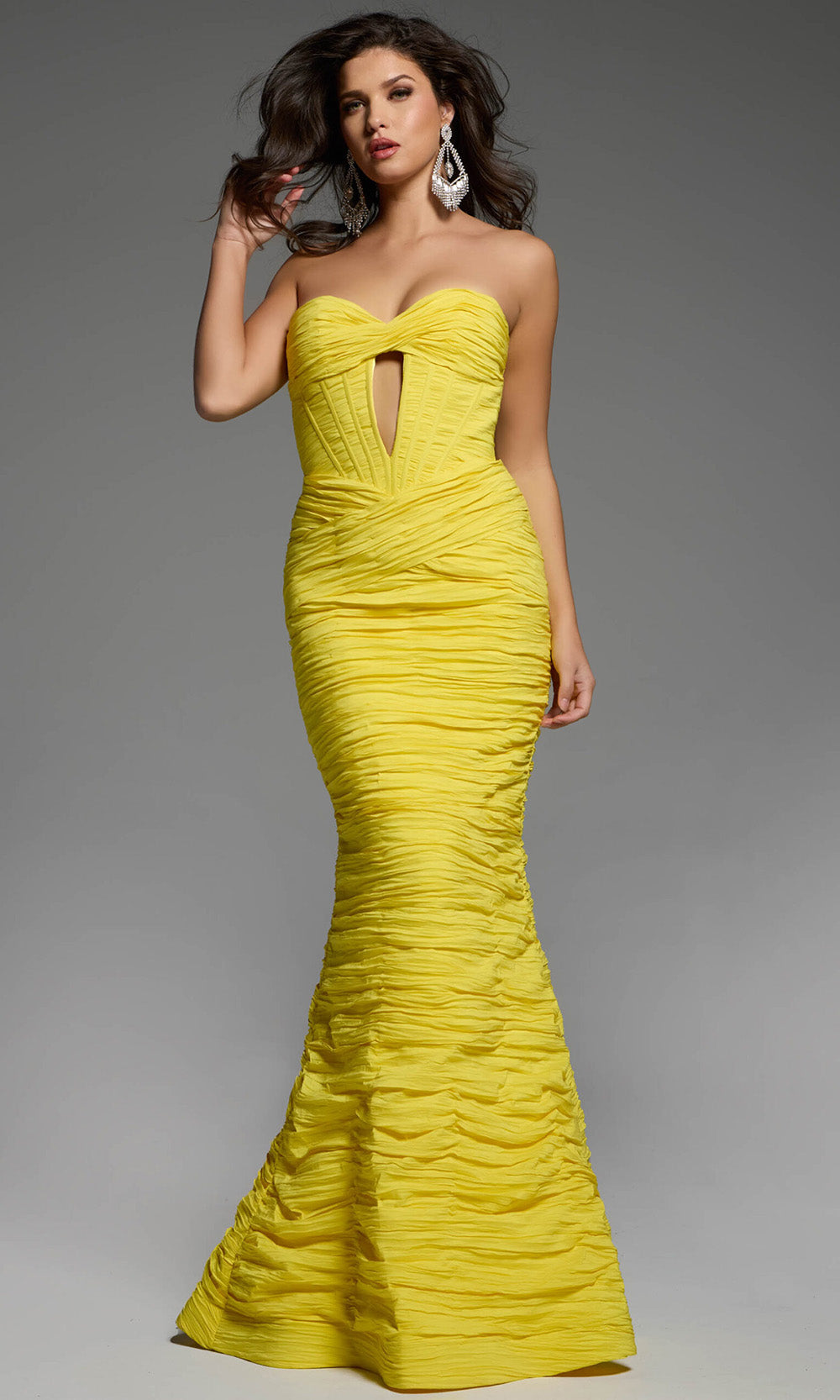 Jovani 43422 - Front Cutout Sweetheart Ruched Gown Prom Dresses