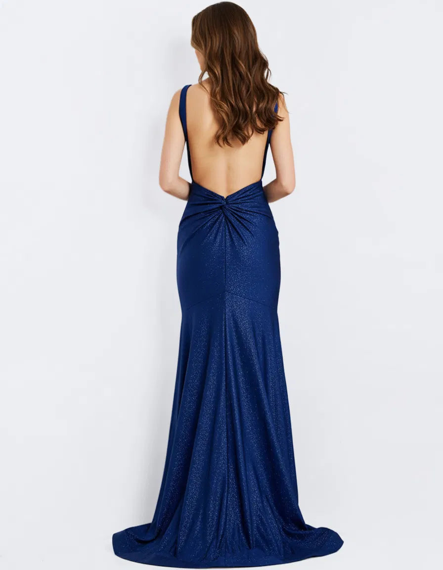 Jovani 43573 - Glitter Backless Prom Dress