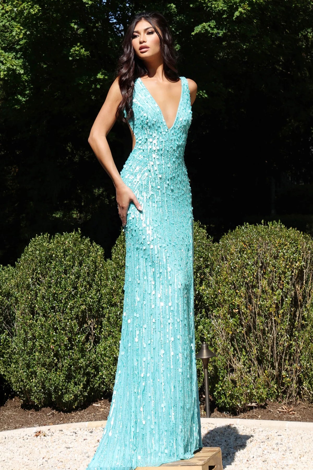 Jovani 43623 - Sequin Prom Dress with Slit