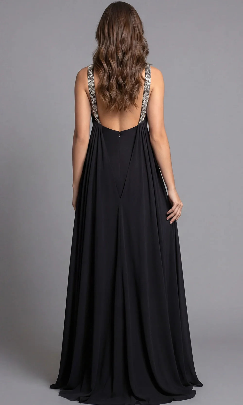 Jovani 43698 - Halter Crepe Prom Gown with Overskirt Prom Dresses  in Dress In 