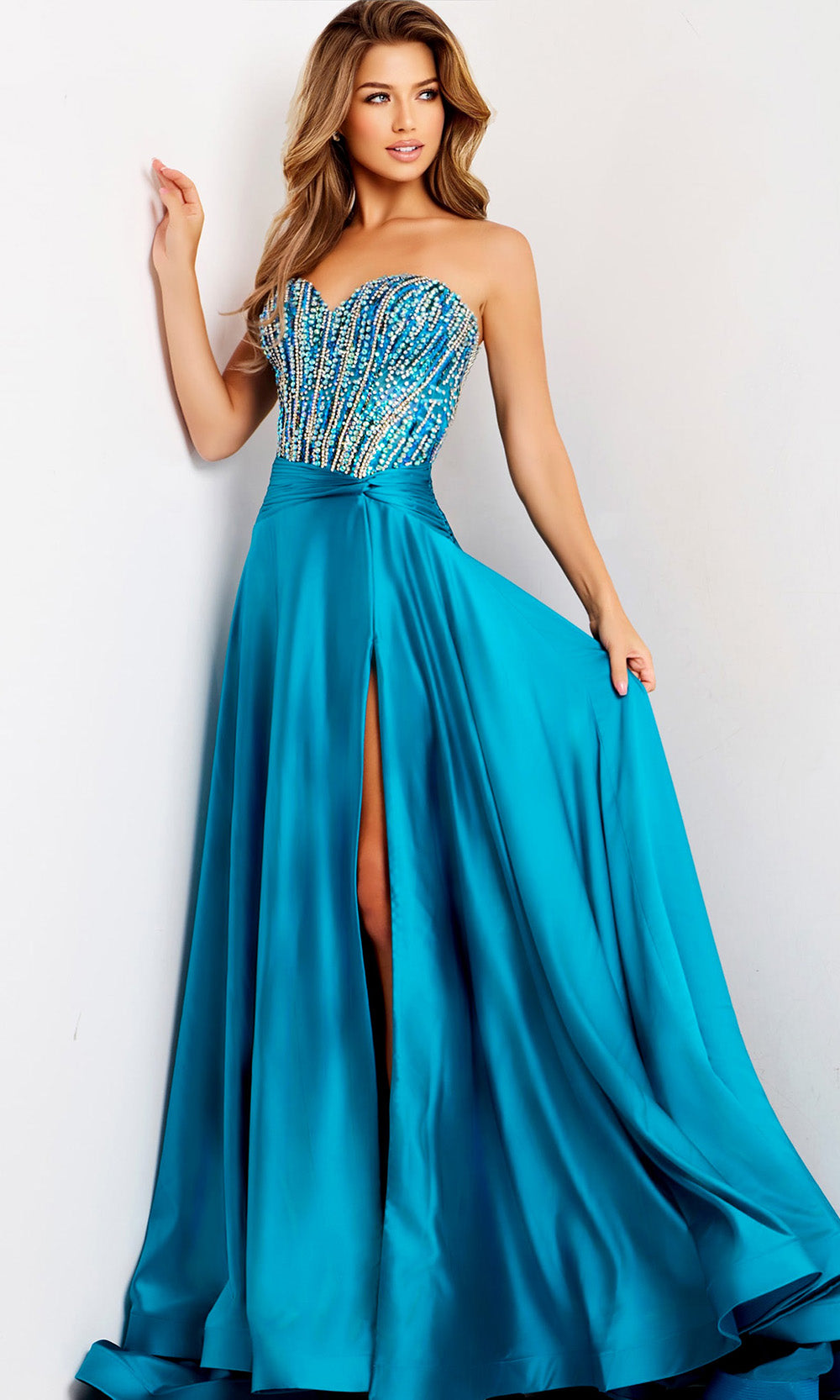 Jovani 43729 - Sweetheart Embellished A-Line Gown