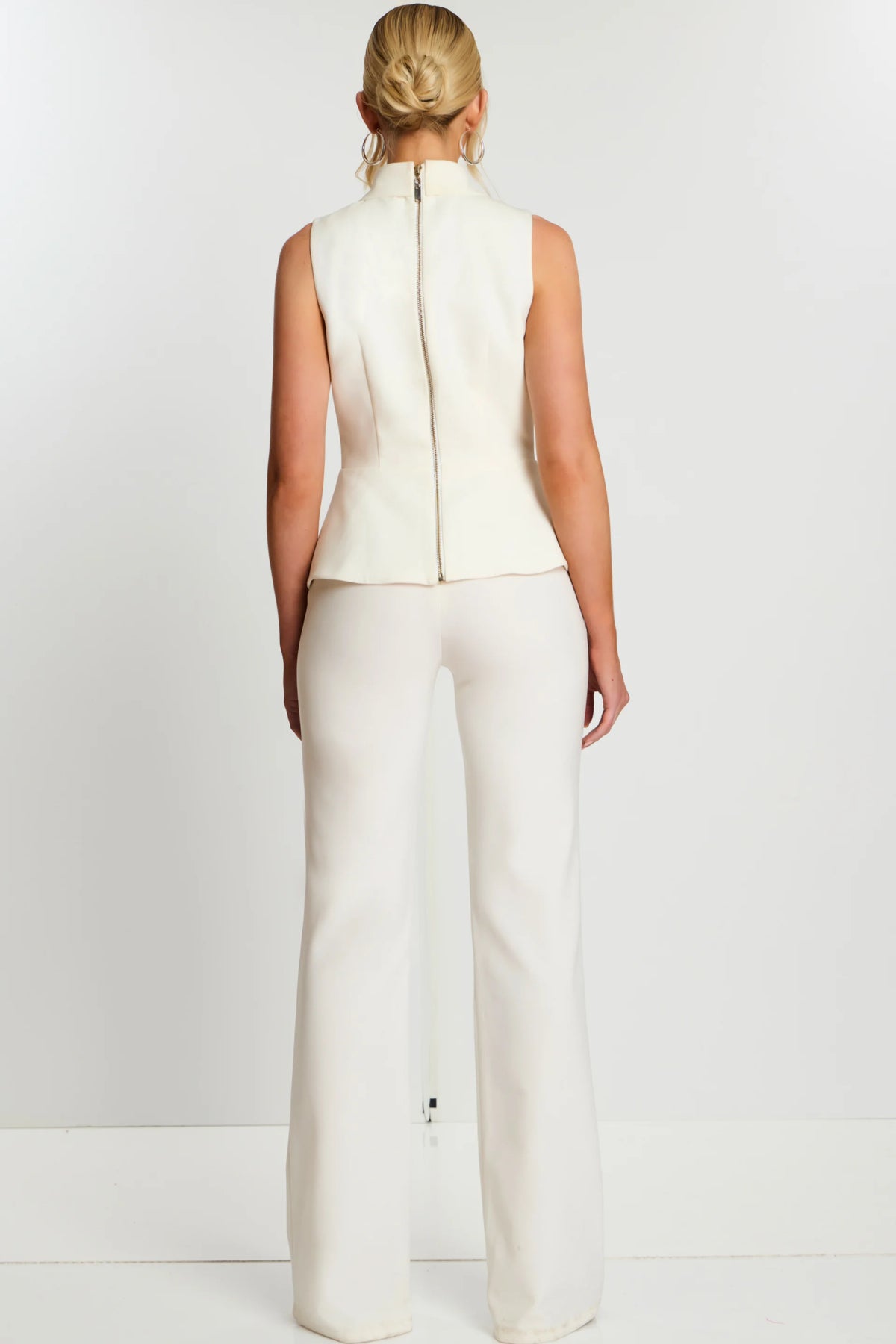 Jovani 43778 - High Neck Buttons Pant Suit