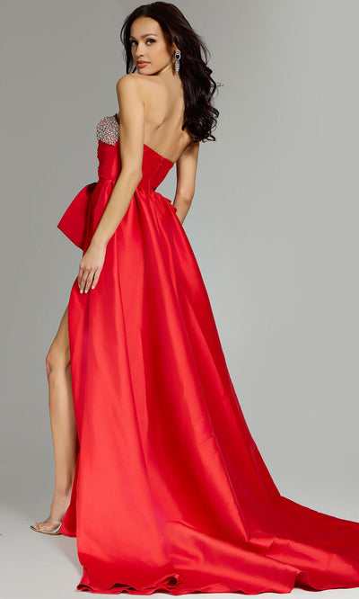 Jovani 43821 - Asymmetric Neck A-line Overskirt Gown Prom Dresses