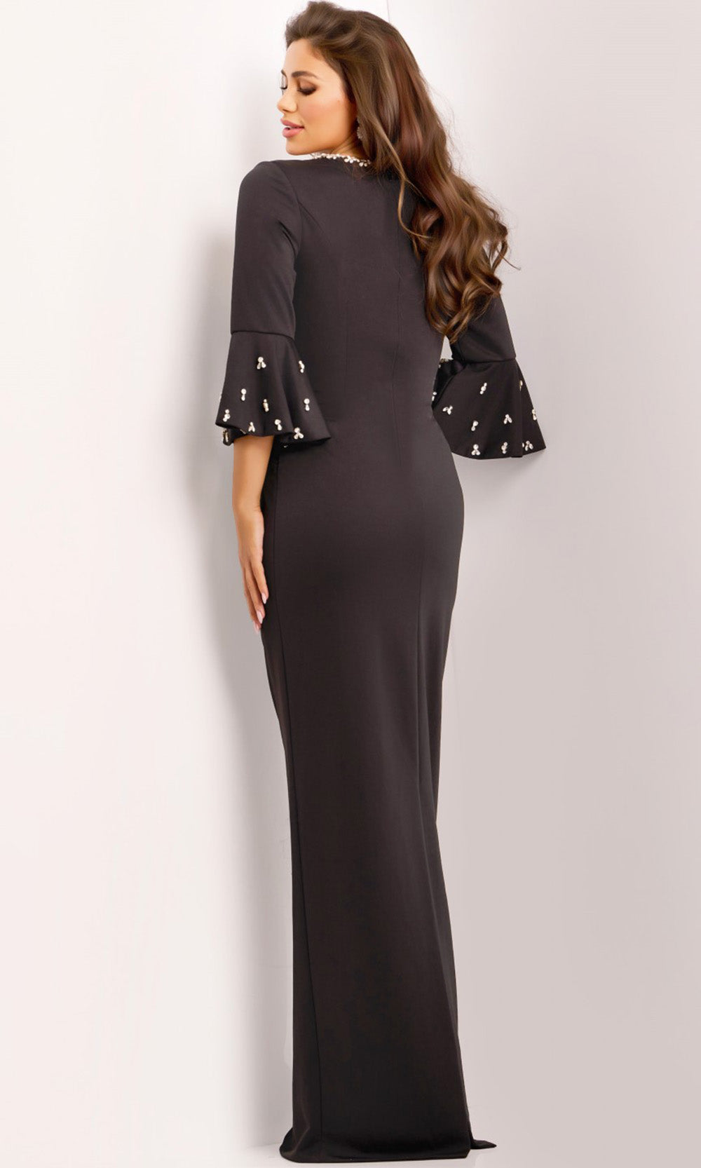 Jovani 43826 - Embellished V-Neckline Column Gown