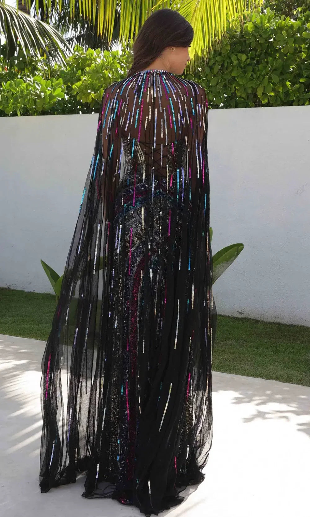 Primavera Couture 4385 - Multicolor V-Neckline Sheath Prom Dress Prom Dresses