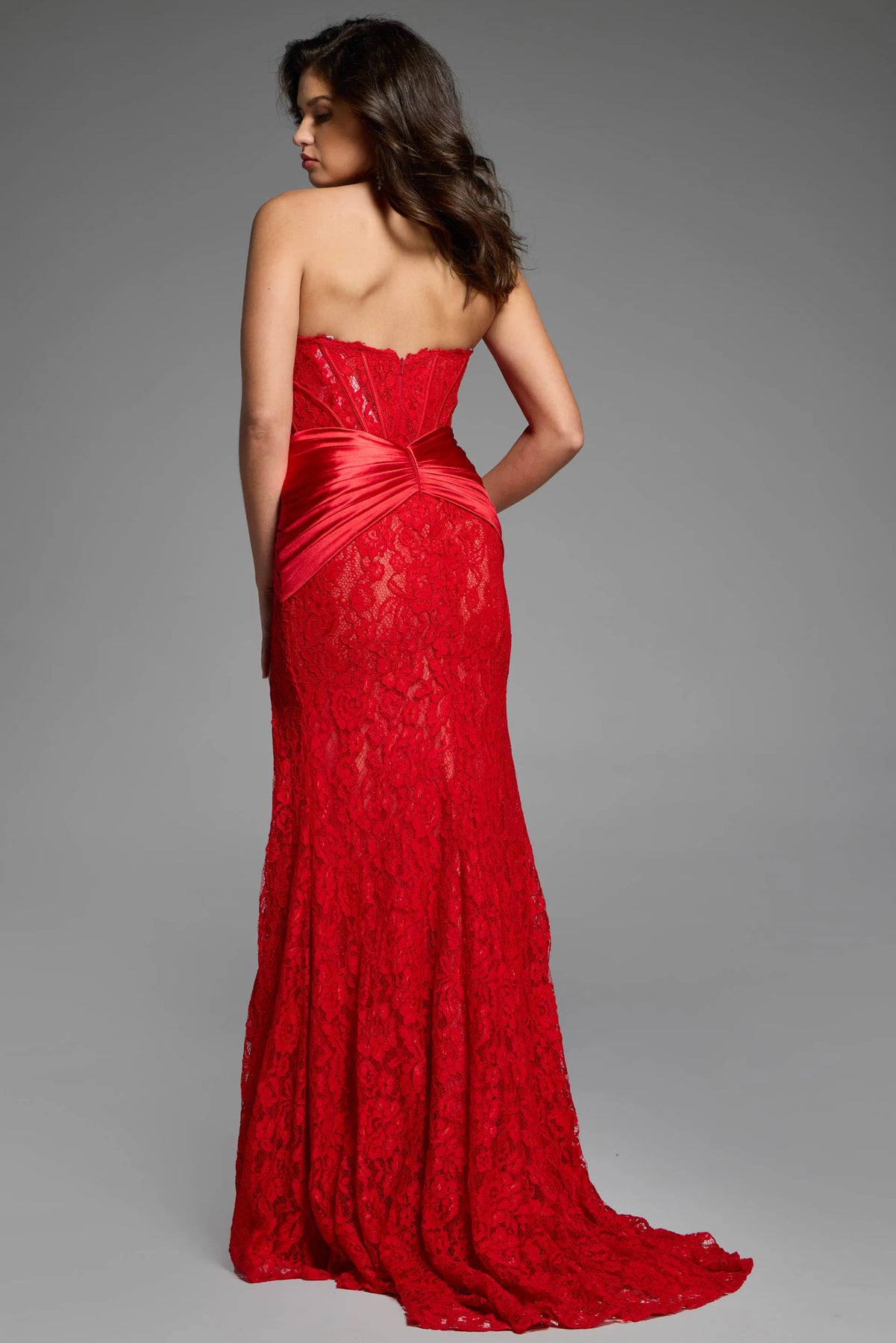 Jovani 43859 - Strapless Satin Prom Dress