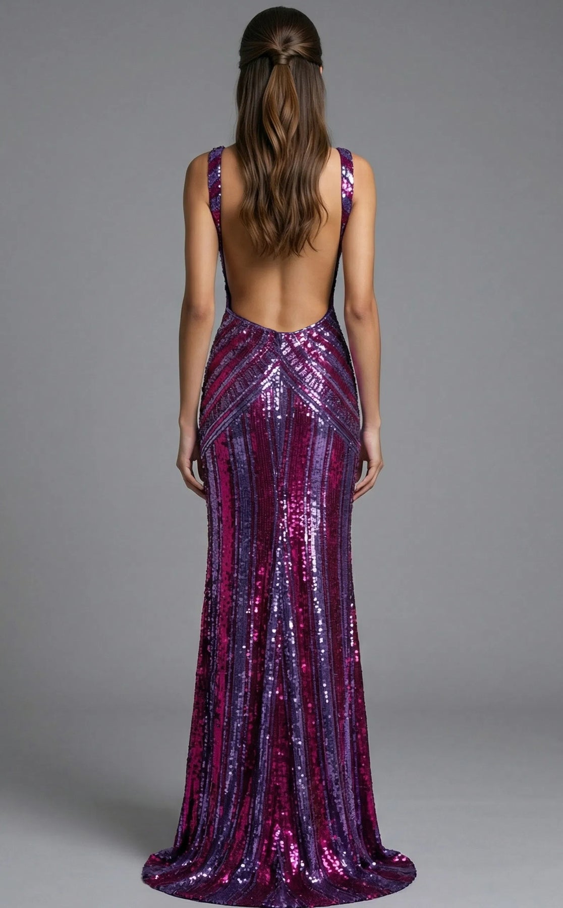 Jovani 43953 - Sequin Ornate Plunging V-Neck Prom Gown