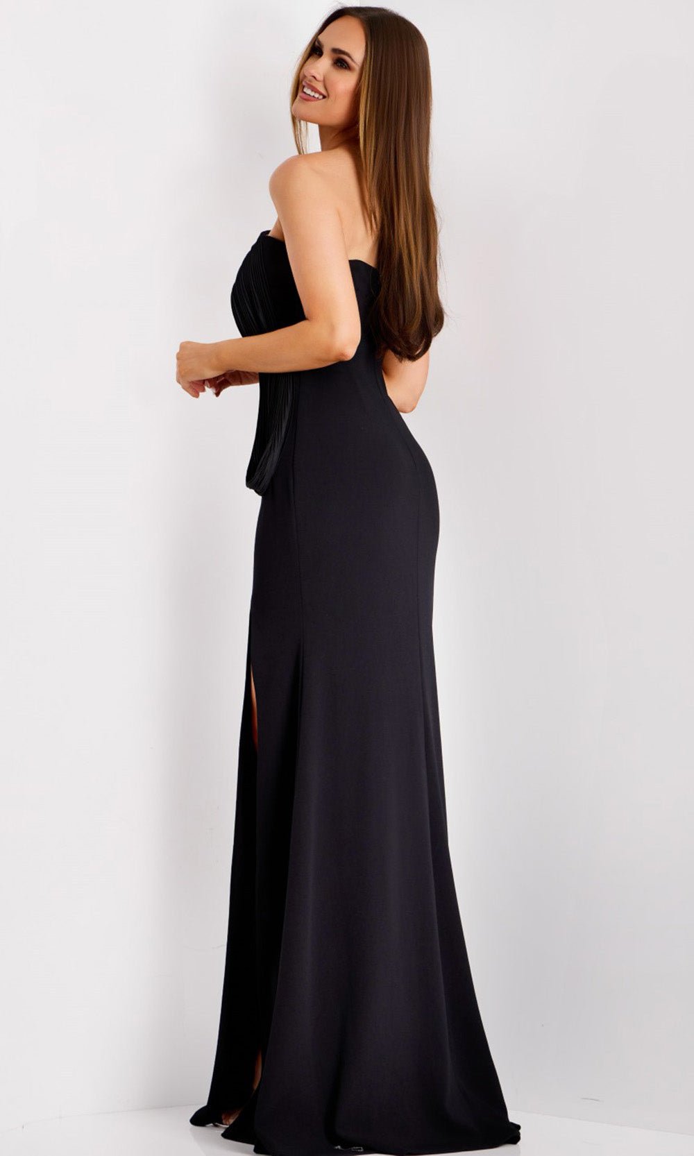 Jovani 43970 - Sleeveless Asymmetric Fitted Gown with Slit Prom Dresses