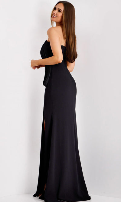 Jovani 43970 - Sleeveless Asymmetric Fitted Gown with Slit Prom Dresses