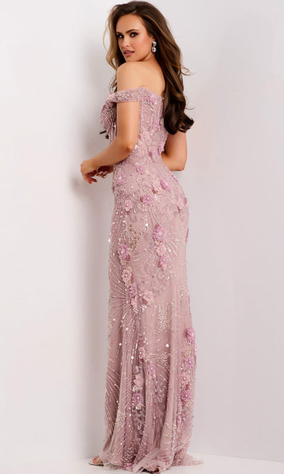 Jovani 44007 - Sweetheart Tulle Gown with Floral Applique Prom Dresses