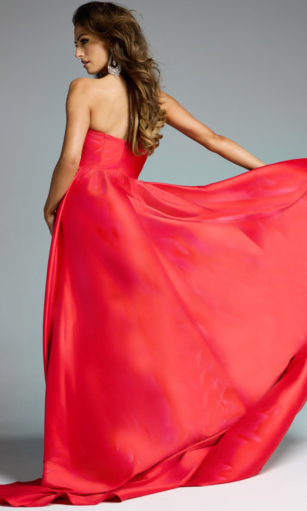 Jovani 44180 - Plunging Sweetheart Overskirt Gown
