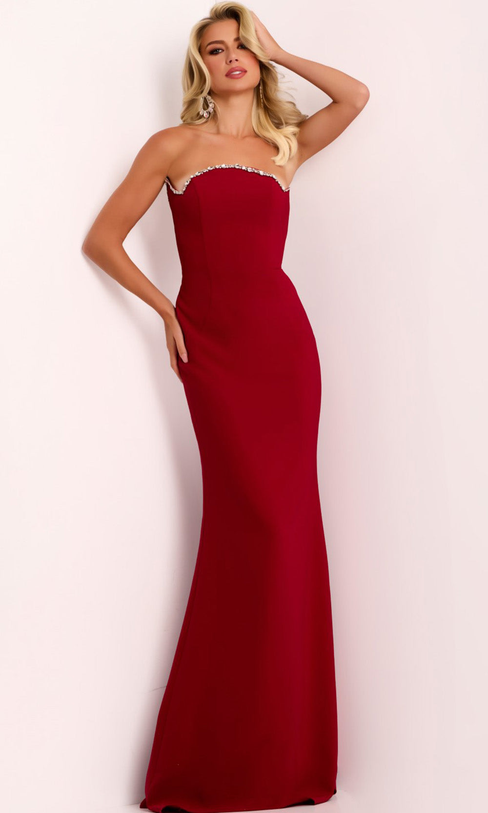 Jovani 44184 - Sheath Skirt Detachable Cape Gown