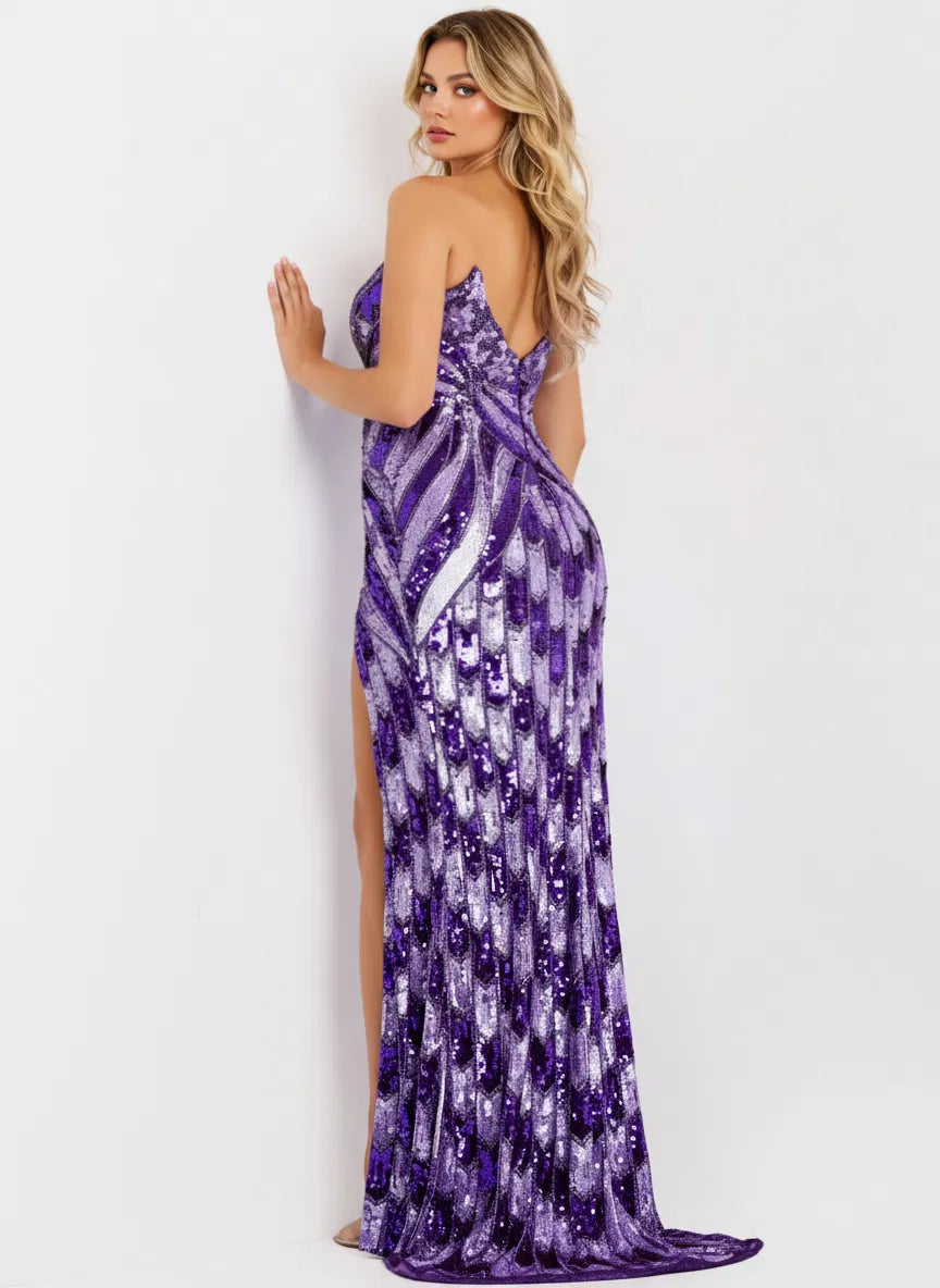 Jovani 44270 - Sweetheart Open V Back Prom Dress