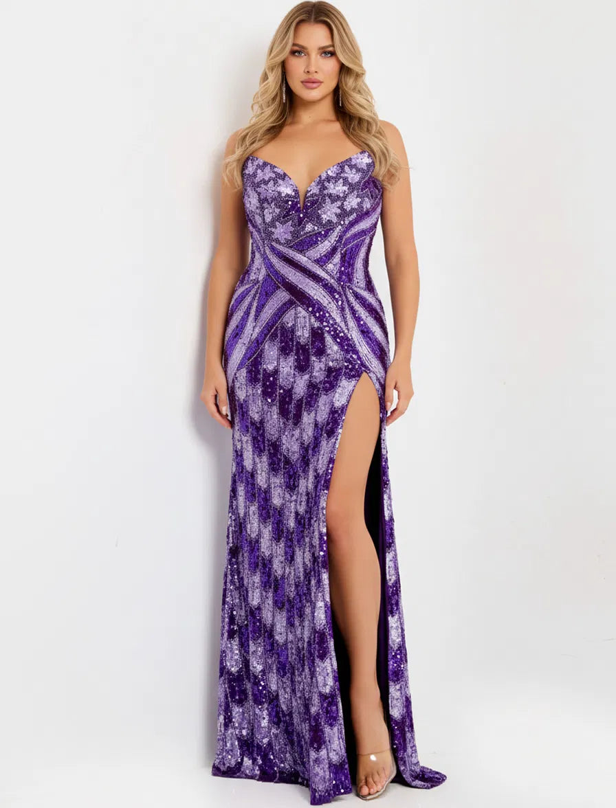 Jovani 44270 - Sweetheart Open V Back Prom Dress