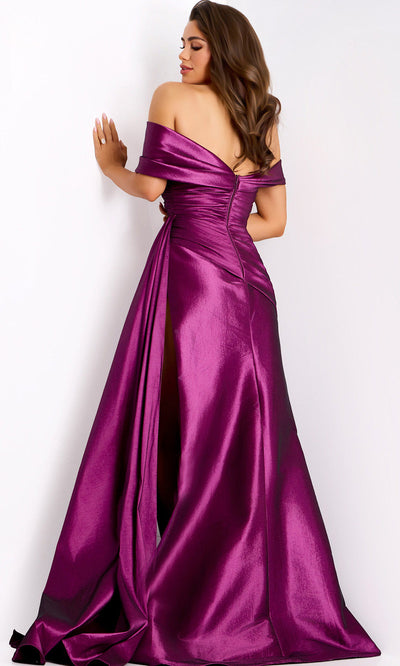 Jovani 44322 - Shimmer Satin Sheath Evening Gown Prom Dresses